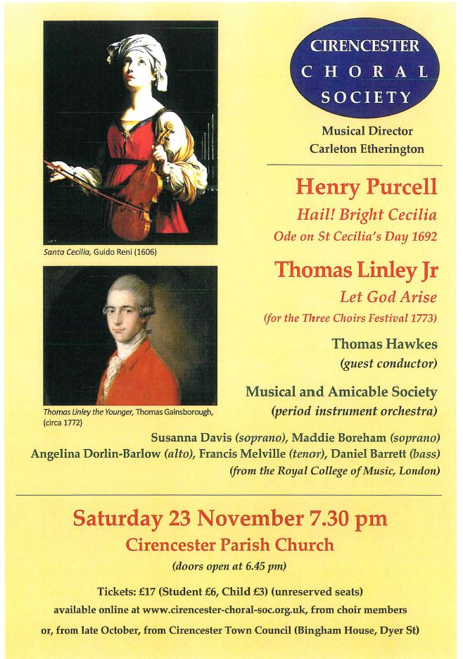 Cirencester Choral Society - Henry Purcell & Thomas Linley Jr.